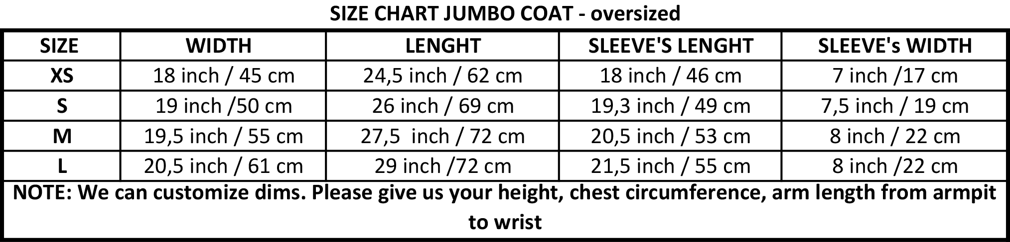 Jumbo Coat – Panapufa