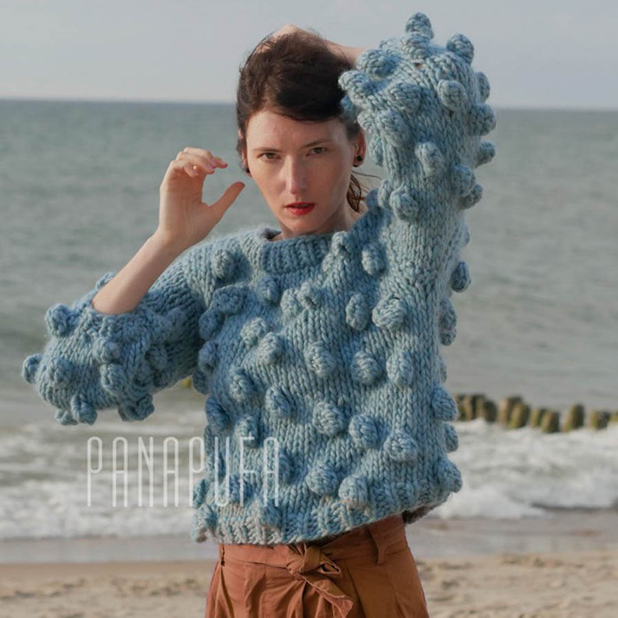 Chunky Knit Sweater Alpaca Flamenco