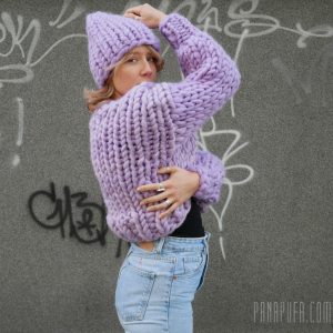 chunky-knit-merino-short-melange-sweater-cardigan-panapufa-luxurious-fashion-trends-sexy-wool-fetish-2021